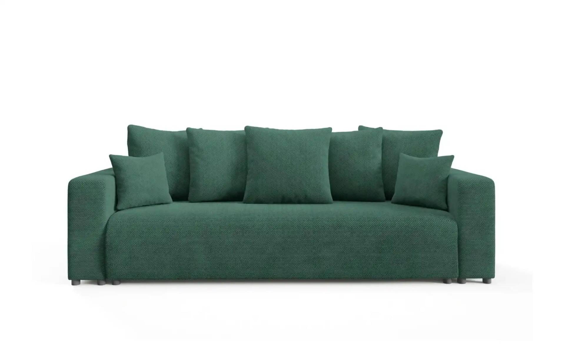 Schlafsofa mit Bettkasten Evora ¦ grün ¦ Maße (cm): B: 247 H: 88 Polstermöbel > Sofas > Einzelsofas - Möbel Kraft
