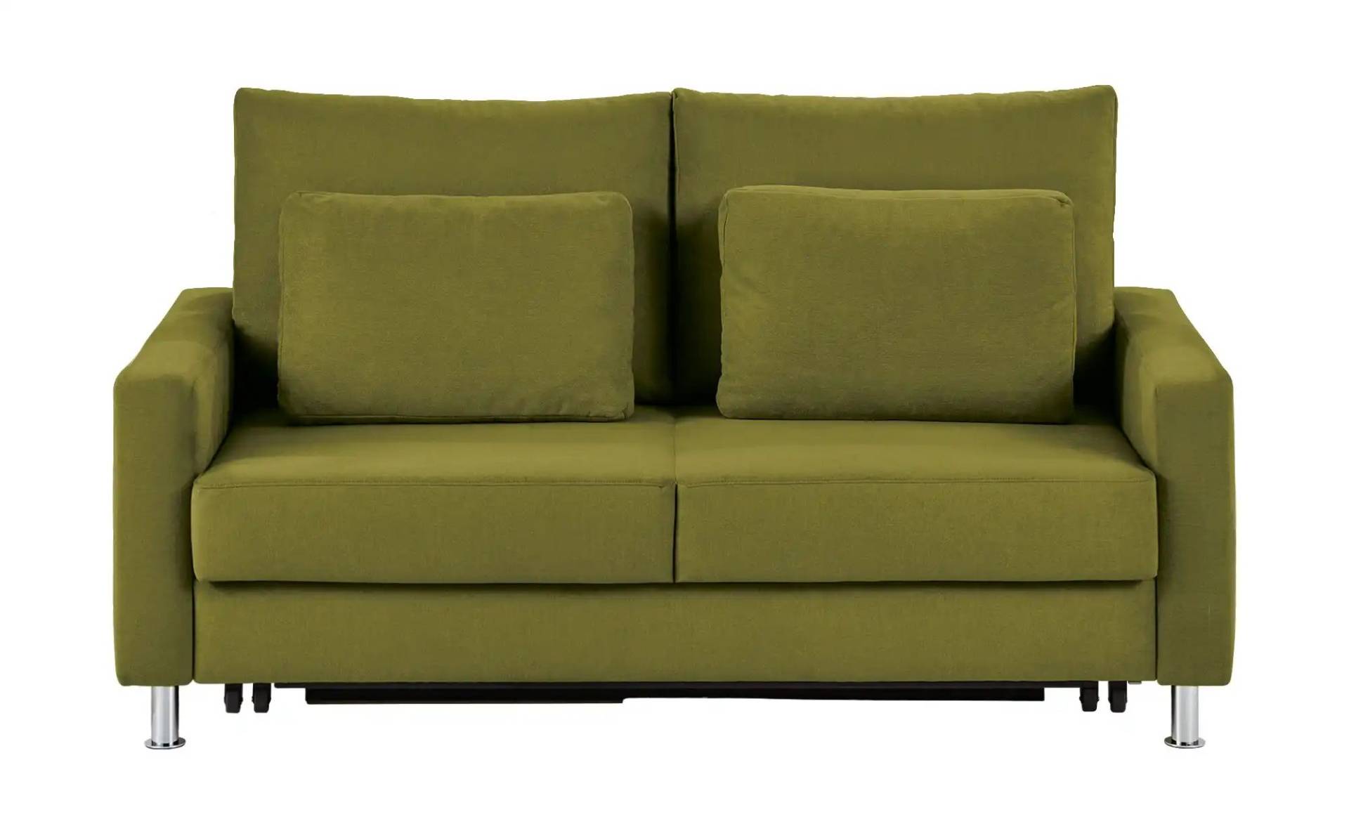 Schlafsofa Mikrofaser Fürth ¦ grün ¦ Maße (cm): B: 166 H: 90 T: 95 Polstermöbel > Sofas > 2-Sitzer - Möbel Kraft