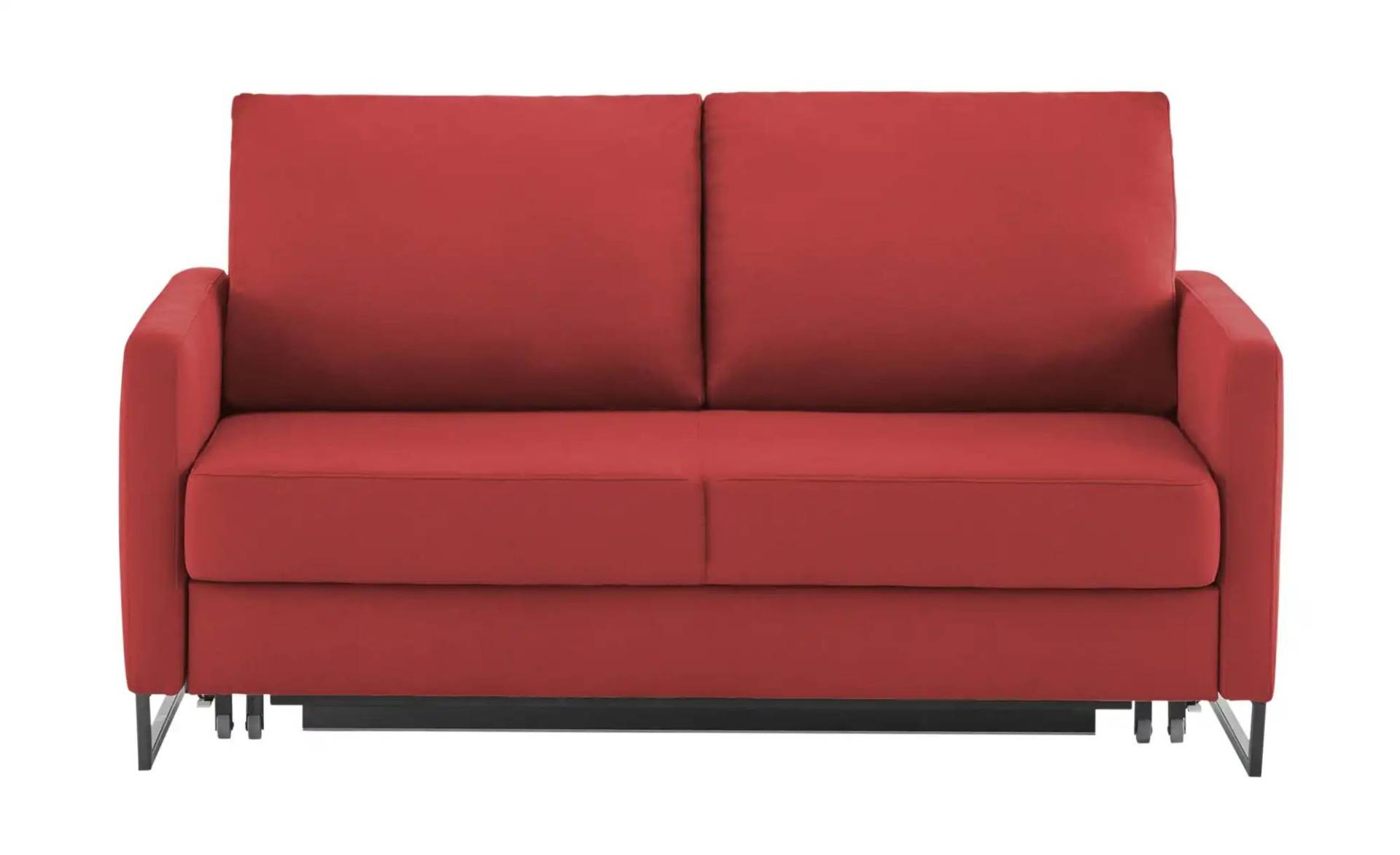 Schlafsofa aus Flachgewebe Fürth ¦ rot ¦ Maße (cm): B: 160 H: 90 T: 95 Polstermöbel > Sofas > 2-Sitzer - Höffner