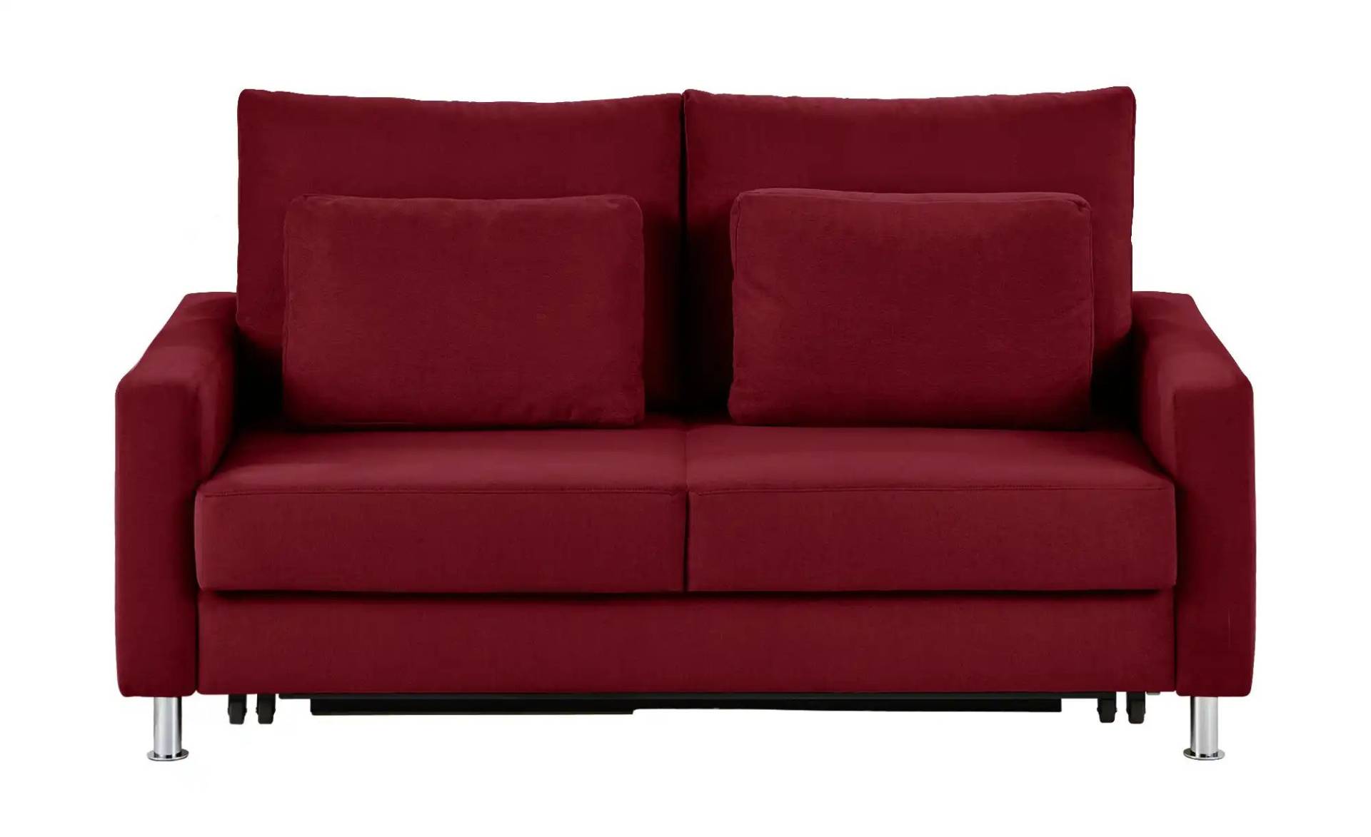 Schlafsofa Mikrofaser Fürth ¦ rot ¦ Maße (cm): B: 186 H: 90 T: 95 Polstermöbel > Sofas > 2-Sitzer - Möbel Kraft