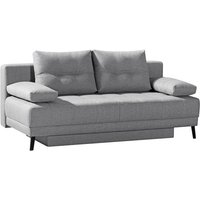 Schlafsofa Funktionssofa Grau 195 cm breit Liam von Restyl