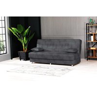 Schlafsofa  ca. 190x87x87 cm inkl. kleine Kissen  Grau