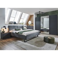 Schlafzimmer Set 5-teilig ARNHEM-43 mit 250cm Schwebetürenschrank in graphit