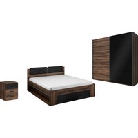 Helvetia Schlafzimmer-Set "Galaxy", (4 St.), Bett mit gepolsterten Kopfteilen und Stauraumschublade von Helvetia