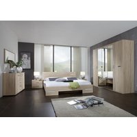 180x200 Schlafzimmerset ANNA inkl. Kleiderschrank und 2 Nachtkommoden von WIMEX Eiche sägerau