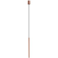 Schmale Hängeleuchte G9 Ø 2,5 cm in Kupfer matt Metall Modern von Nowodvorski