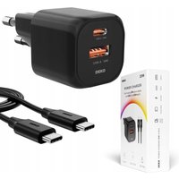 Schnelles Usb-C-Ladegerät Für Telefon Universal 20 W + Usb-C-Kabel 100 W Schwarz von DEKO