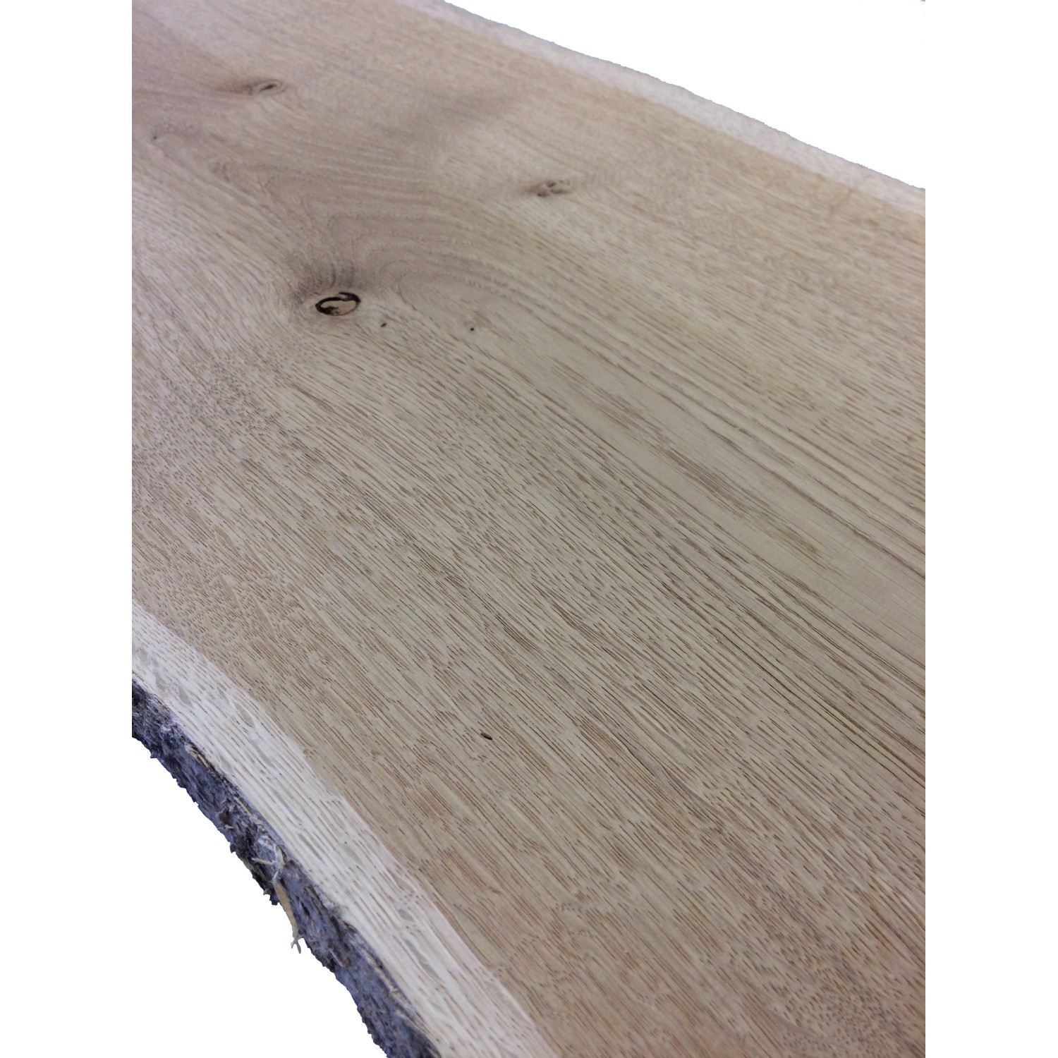 Schnittholz mit Baumkante XL Eiche 120 cm x 15 cm x 2,2 cm von -