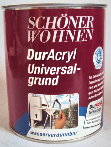 Schöner Wohnen DurAcryl Universalgrund, auf Wasserbasis, Grundierung, Farbton Reinweiss / 750 ml von Schöner Wohnen