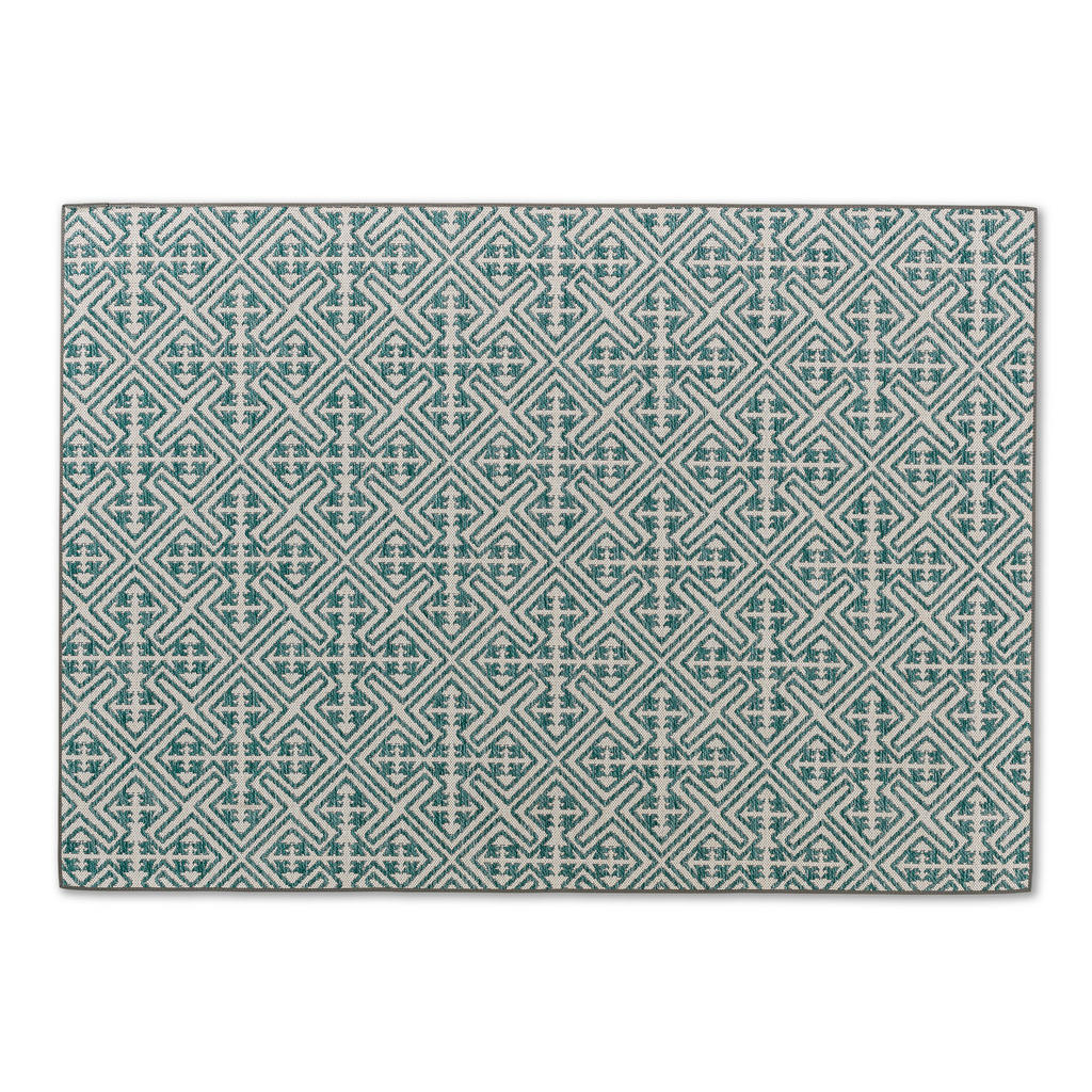 Schöner Wohnen Outdoorteppich Parkland, Türkis, Beige, Textil, Graphik, rechteckig, 170x240 cm, für Fußbodenheizung geeignet, pflegeleicht, Teppiche & Böden, Teppiche, Outdoorteppiche von Schöner Wohnen