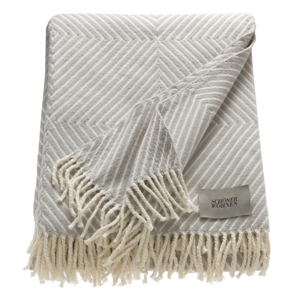 Schöner Wohnen PLAID Hellgrau, Beige Schöner Wohnen PLAID Hellgrau, Beige