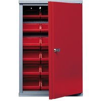 Hängeschrank mit 18 Sichtboxen, HxBxT 600 x 400 x 160 mm, rot von Jungheinrich PROFISHOP