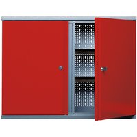 Hängeschrank mit 4 Einlegeböden + 2 Lochrückwänden, HxBxT 600 x 800 x 190 mm, rot von Jungheinrich PROFISHOP