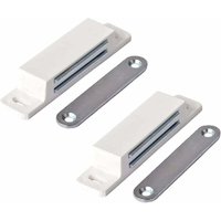 Schranktürmagnet, extra starker magnetischer Türschließer - Haltekraft 13 kg - 2er-Pack in Weiß - Schranktür - für Türen, Möbel, Schubladen. Schranktürmagnet, extra starker magnetischer Türschließer - Haltekraft 13 kg - 2er-Pack in Weiß - Schranktür - für Türen, Möbel, Schubladen. von VHV