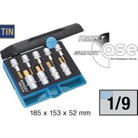 Schraubendreher-Steckschlüsseleinsatz Satz 986/9N ∙ 1/2 Zoll (12,5 mm) Vierkant hohl ∙ Innen Sechskant Profil ∙ 5 – 17 von Hazet