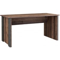 Schreibtisch 153 cm breit CLIF von Forte Old-Wood Vintage / Beton