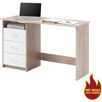 Schreibtisch Adria Eiche Sonoma Nachbildung weiß B/H/T: ca. 123x77x50 cm von XXXL