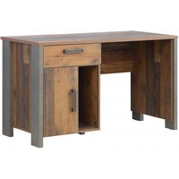 Schreibtisch CLIF von Forte Old-Wood Vintage / Beton