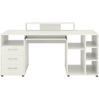 VOGL Möbelfabrik Schreibtisch "Timra", Tastaturauszug, Aufsatz & Towerfach, Breite 160 cm, Made in Germany von Vogl Möbelfabrik