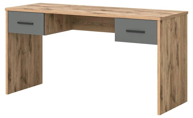 Schreibtisch  Mulde ¦ grau ¦ Maße (cm): B: 150 H: 76 T: 55.0 Tische > Schreibtische - Höffner