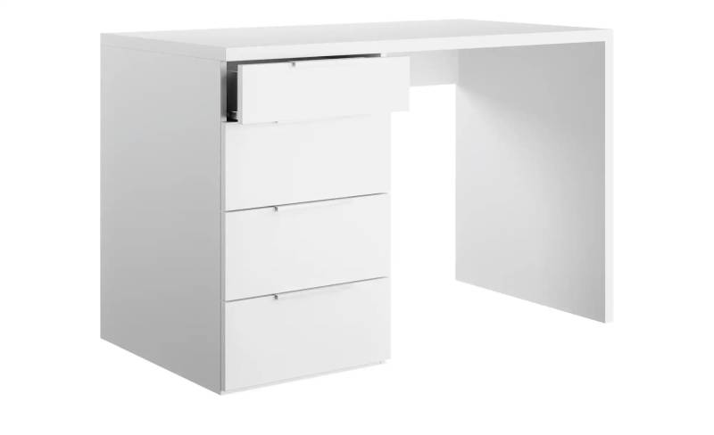 Schreibtisch   ¦ weiß ¦ Maße (cm): B: 109,9 H: 75,4 T: 59.6 Tische > Bürotische - Möbel Kraft