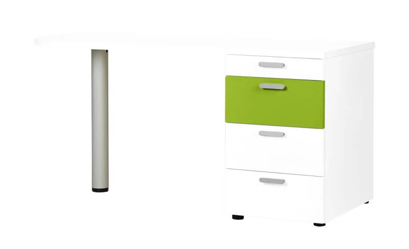 Schreibtisch   ¦ weiß ¦ Maße (cm): B: 156 H: 73 T: 61.0 Kindermöbel > Kindertische - Möbel Kraft