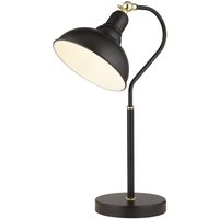 Schreibtischlampe E14 48 cm Schwarz verstellbar Metall von Searchlight