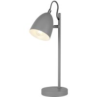 Schreibtischlampe Grau verstellbar H: 38,5 cm E14 Metall von Searchlight