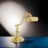 Schreibtischlampe Messing poliert 38 cm schwenkbar E14 von Ghidini Giovanni Battista