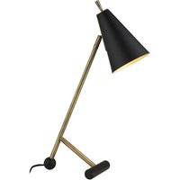 Schreibtischlampe Schwarz Messing verstellbar 55cm E14 Metall