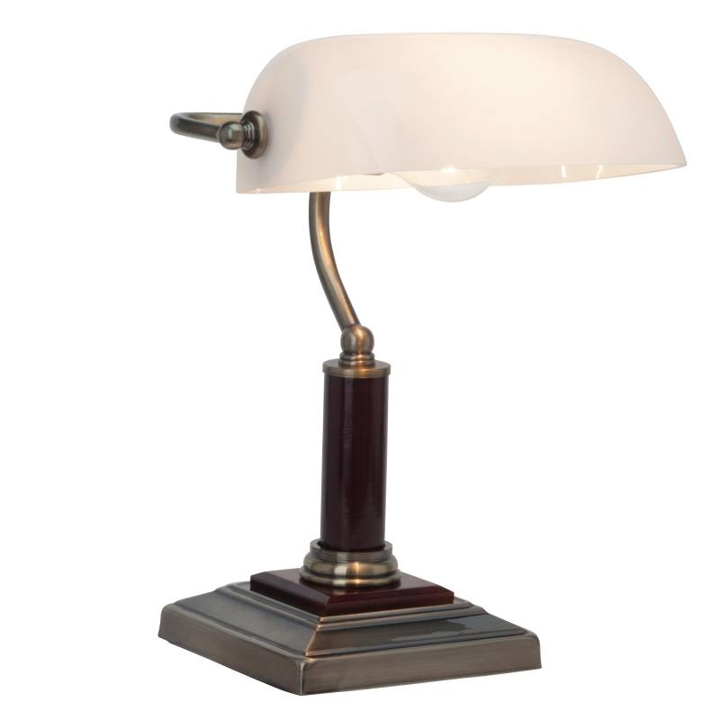 Schreibtischleuchte Bankir Messingfarben max. 60 Watt Schreibtischlampe