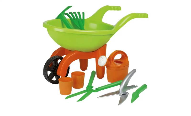 Schubkarre mit Gartenwerkzeug  9-teilig   ¦ grün ¦ Maße (cm): B: 29 H: 27 Garten > Gartenmöbel > Kinder-Gartenmöbel - Möbel Kraft