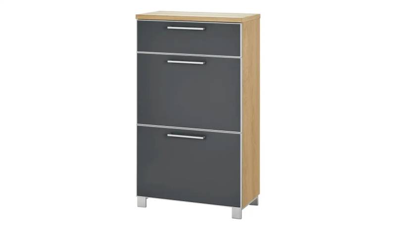 Schuhschrank  Duna ¦ grau ¦ Maße (cm): B: 61 H: 108 T: 31.0 Garderoben & Kleiderstangen > Garderoben Schuhschränke - Höffner