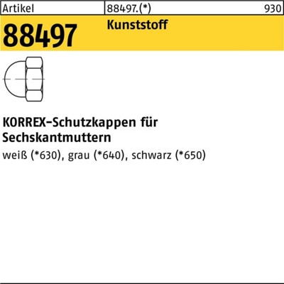 Schutzkappen ART 88497 KORREX weiß Typ 624 für Sechskantmuttern M 24 Kunstst S Schutzkappen ART 88497 KORREX weiß Typ 624 für Sechskantmuttern M 24 Kunstst S von Nobrand