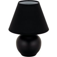 Schwarz Keramik Stoff 24 cm klein E14 LINNE von Strühm