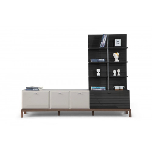 Schwarz-Weißer Lowboard Designer RTV-Schrank Designer Wohnzimmer Möbel