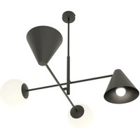 Schwarze Deckenlampe Metall Glas B:70 cm E14 blendarm Schwarze Deckenlampe Metall Glas B:70 cm E14 blendarm von Emibig