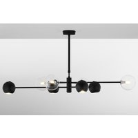 Schwarze Deckenlampe Metall Glas L:94 cm G9 GU10 von Jupiter