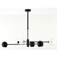 Schwarze Deckenleuchte Metall Glas 94 cm lang G9 GU10 von Zaklad Wielobranzowy Export-Import-Jupiter