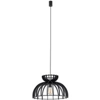 Schwarze Hängelampe Holz Metall Ø 48 cm E27 verstellbar Schwarze Hängelampe Holz Metall Ø 48 cm E27 verstellbar von Nowodvorski