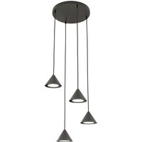 Schwarze Hängelampe Metall 4-flammig GX53 Modern Schwarze Hängelampe Metall 4-flammig GX53 Modern von Emibig