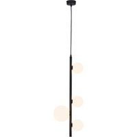 Schwarze Pendelleuchte Metall Glas G9 L:25,5 cm blendarm von Zaklad Wielobranzowy Export-Import-Jupiter