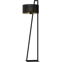 Schwarze Stehleuchte Metall 150 cm niedrig E27 Modern von Luminex