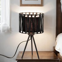 Schwarze Tischleuchte Metall H 35cm Doppelschirm von Easylight