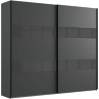 Schwebetürenschrank 270 cm mit Glaselementen ALTONA 2 von Wimex Graphit / Glas Grey
