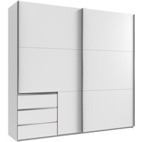 Schwebetürenschrank mit Schubladen Weiß 250 cm breit LEVEL36 A