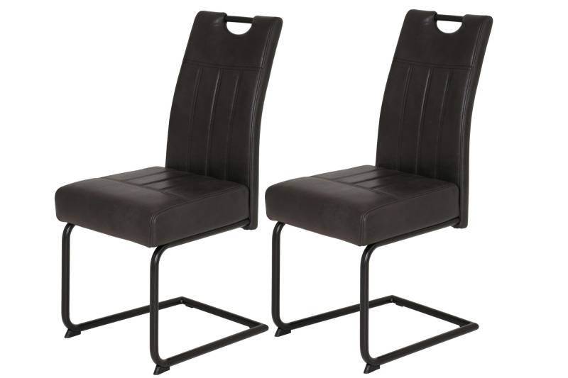 Schwingstuhl-Set Betty S 2er-Set ca. 43x99 cm Anthrazit