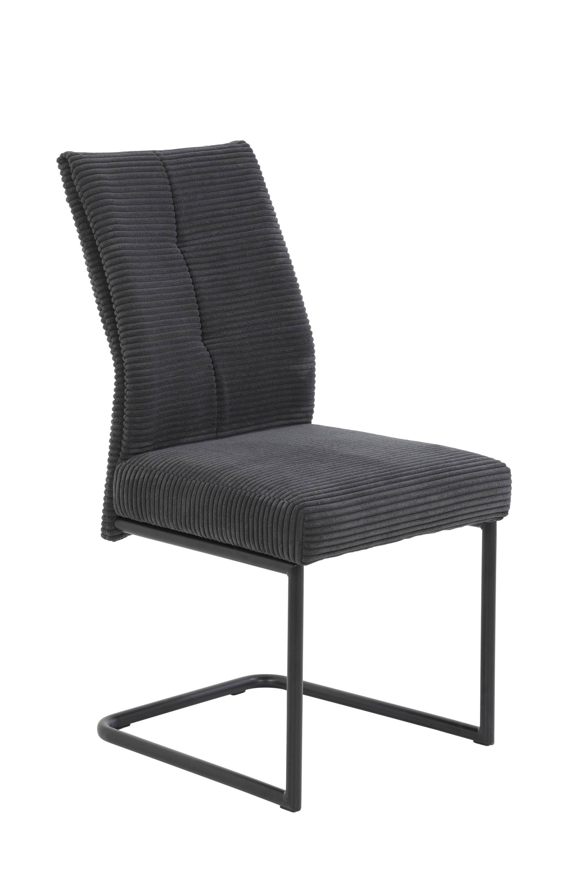 Schwingstuhl  ca. B50 H99 T65 cm in 28 Breitcord quer anthrazit