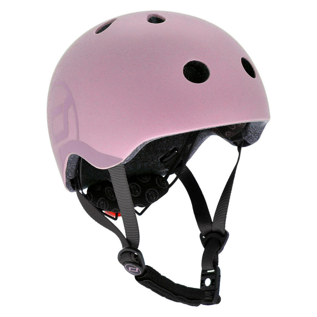 Scoot and Ride Kinderhelm, Rosa, Kunststoff, Textil, Gr. S-M, RoHS, Magnetverschluss, mit LED-Licht, Kinnpolster,Magnetverschluss, Kinnpolster, Freizeit, Sport & Fitness, Fahrräder, Kinderhelme von Scoot and Ride