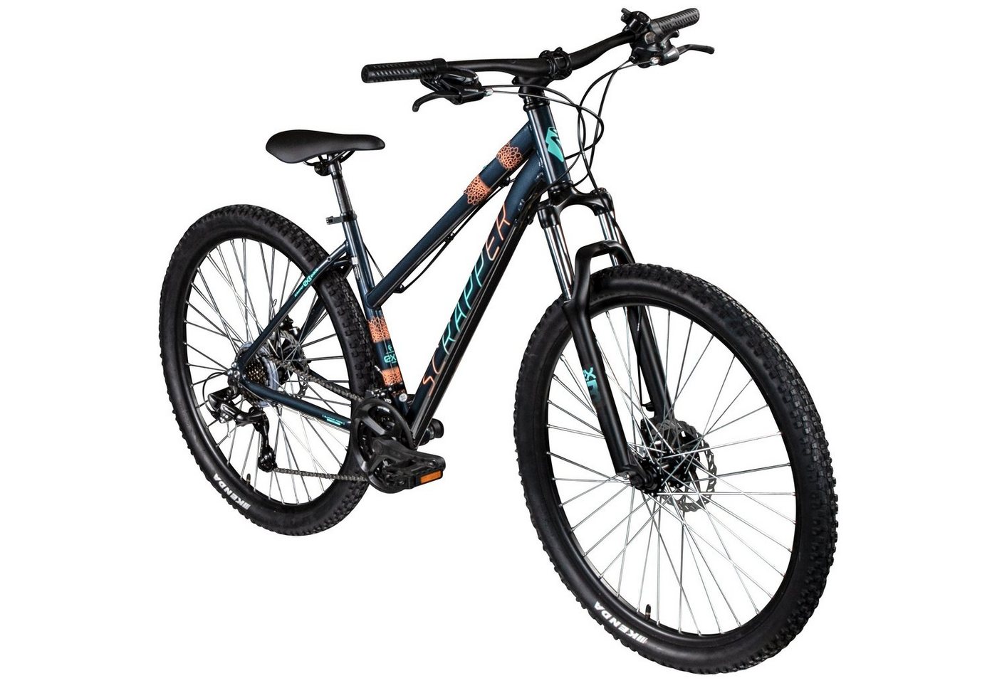 Scrapper Mountainbike 27.5 EXALTA 3.2 21 S, 21 Gang Shimano TY300 Schaltwerk, Kettenschaltung, Mountainbike Damen und Herren ab 170 cm Fahrrad MTB Hardtail von Scrapper